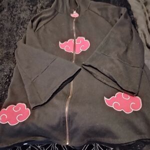 Naruto Black Cloak with Red Cloud Design